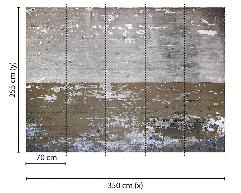 Concrete Coated Mural Wallpaper - Detail