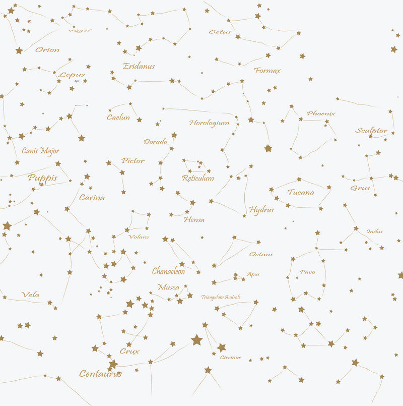 Constellation Wallpaper - White/Gold