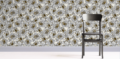 Cream and Gold Mackenzie Country Wallpaper