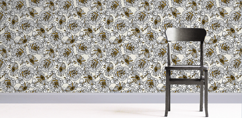 Cream and Gold Mackenzie Country Wallpaper