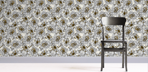 Cream and Gold Mackenzie Country Wallpaper