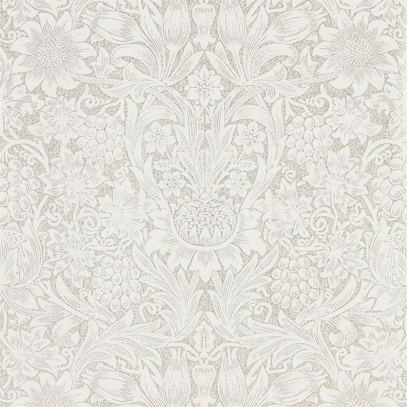 Sunflower Wallpaper - Chalk/Silver