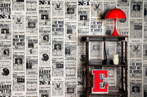 Daily Prophet Wallpaper - Harry Potter NZ-Kids Rooms