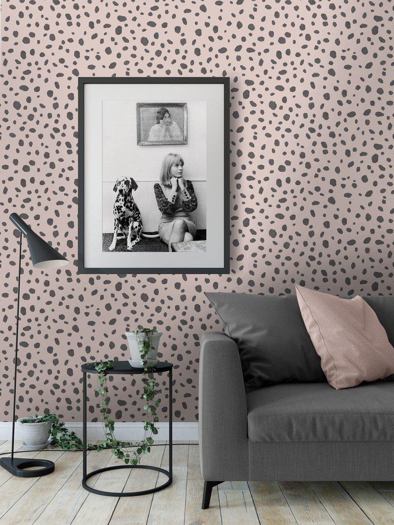 Dalmatian Spots Wallpaper - 2 Colours NZ-Wallpaper