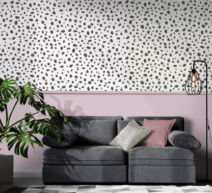 Dalmatian Spots Wallpaper - 2 Colours NZ-Wallpaper
