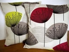 Dandelion Clocks - Raspberry Cushions