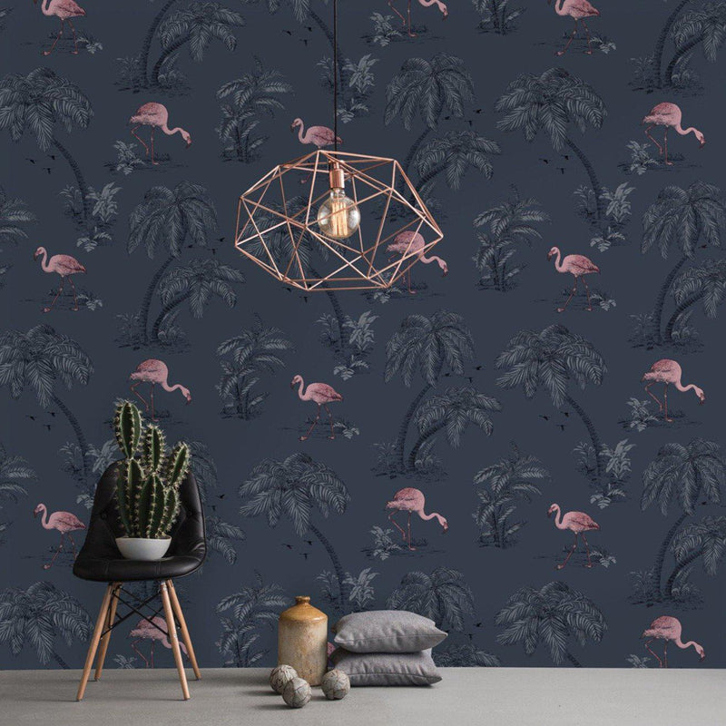 Flamingo Lakes Wallpaper - 2 Colours