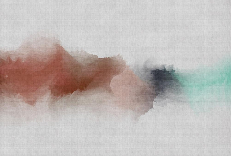 Daydream Cloud Mural - Orange/Green