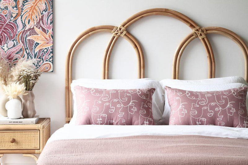 Demilune Rattan Bedhead / Headboard NZ-Homeware