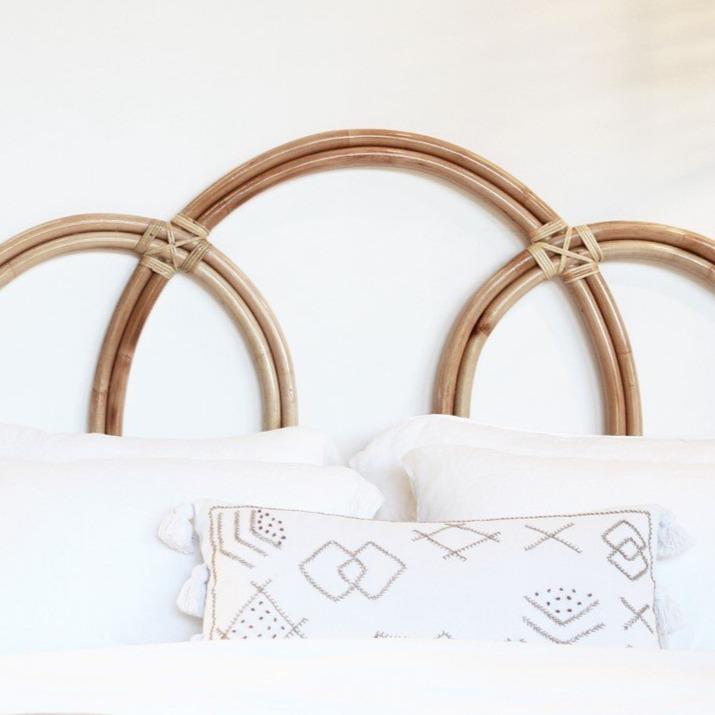 Demilune Rattan Bedhead / Headboard NZ-Homeware