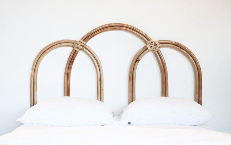 Demilune Rattan Bedhead / Headboard NZ-Homeware