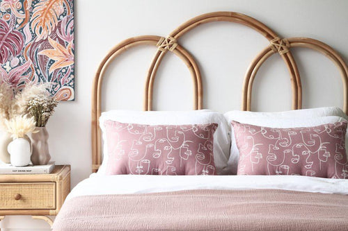 Demilune Rattan Bedhead / Headboard NZ-Homeware