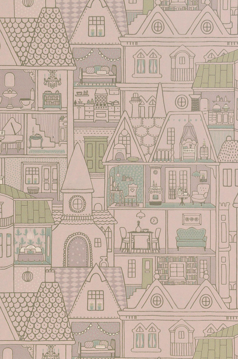 Dollhouse Wallpaper - Lilac