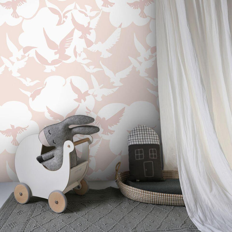 Dove Mural Wallpaper - 3 Colours NZ-Mural