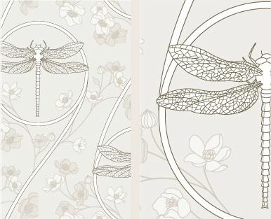 Dragonfly Wallpaper - 3 Colours NZ-Wallpaper