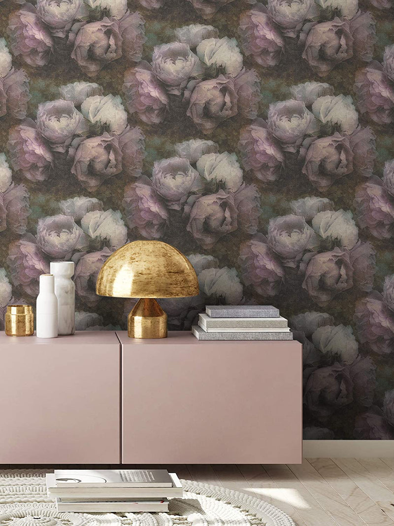 Dreamy Rose Wallpaper - 4 Colours NZ-Wallpaper