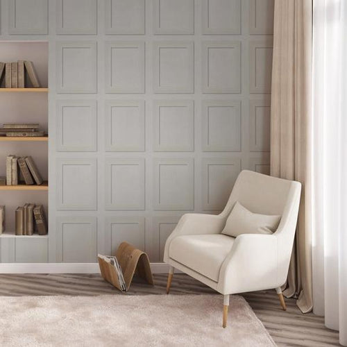 Edwardian Panels Anaglypta Wallpaper - Painted in White