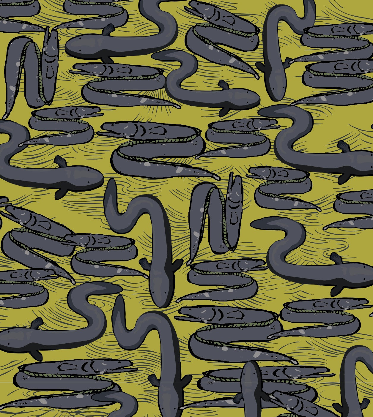 Eeel Wallpaper - Ochre