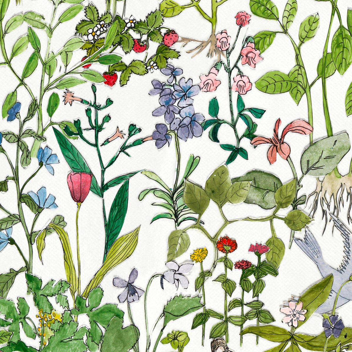 Enchanted Garden Mural Wallpaper (m2)