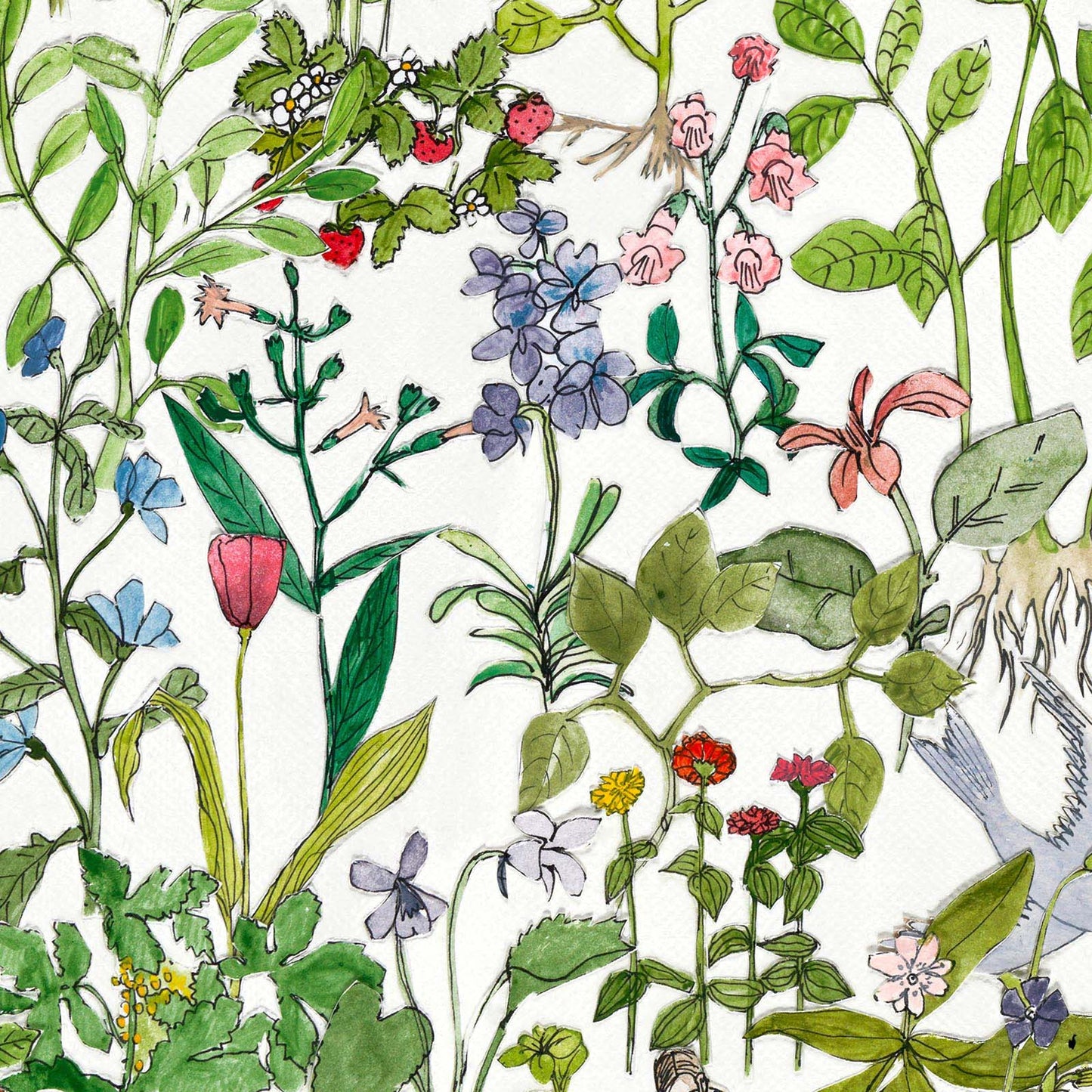 Enchanted Garden Mural Wallpaper (m2)