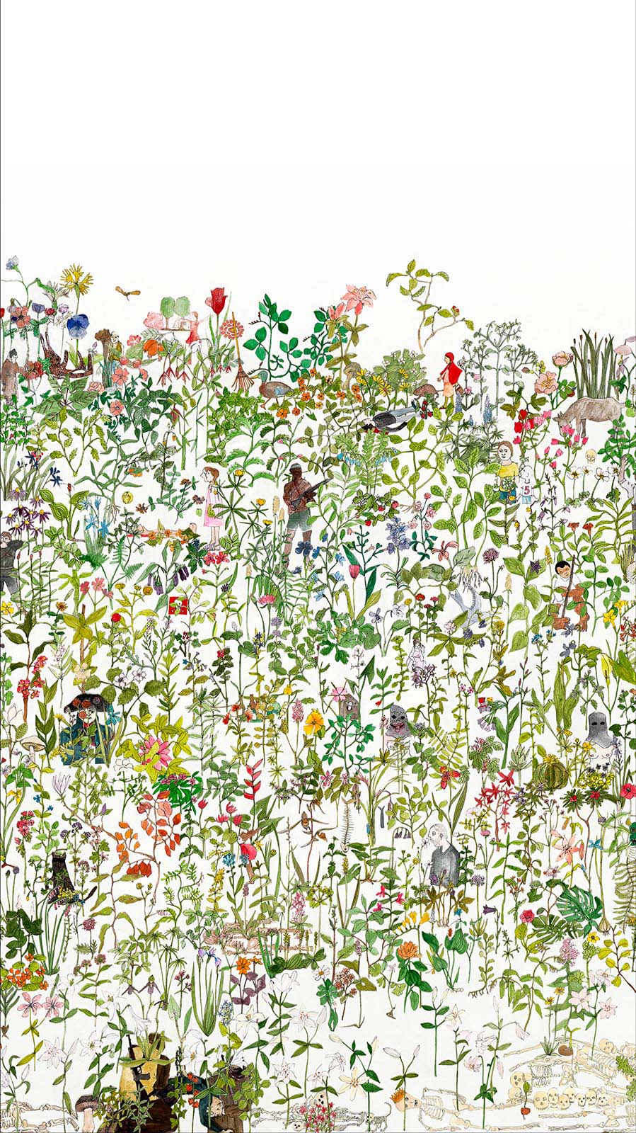 Enchanted Garden Mural wallpaper - 7 different sizes NZ-Wallpaper