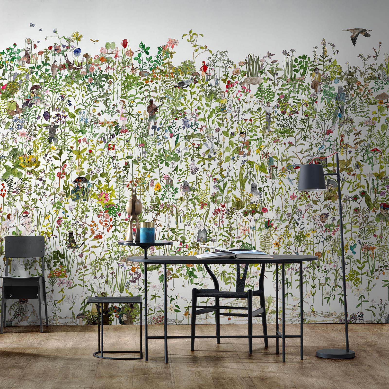 Enchanted Garden Mural wallpaper - 7 different sizes NZ-Wallpaper