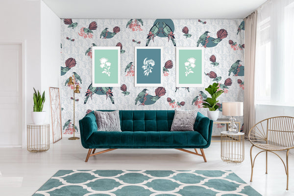 Sample - Erin's Birds - Custom Sized Wallpaper Mural (per m2)