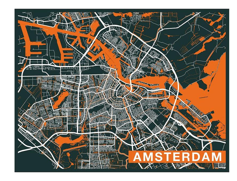 European City Art Map Murals - Many Cities NZ-Mural