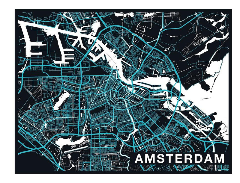 European City Art Map Murals - Many Cities NZ-Mural
