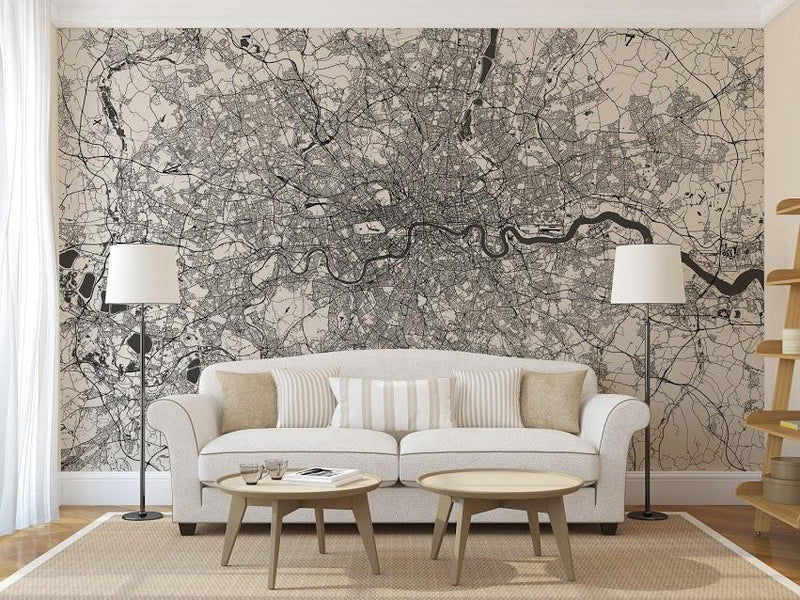 European City Art Map Murals - Many Cities NZ-Mural