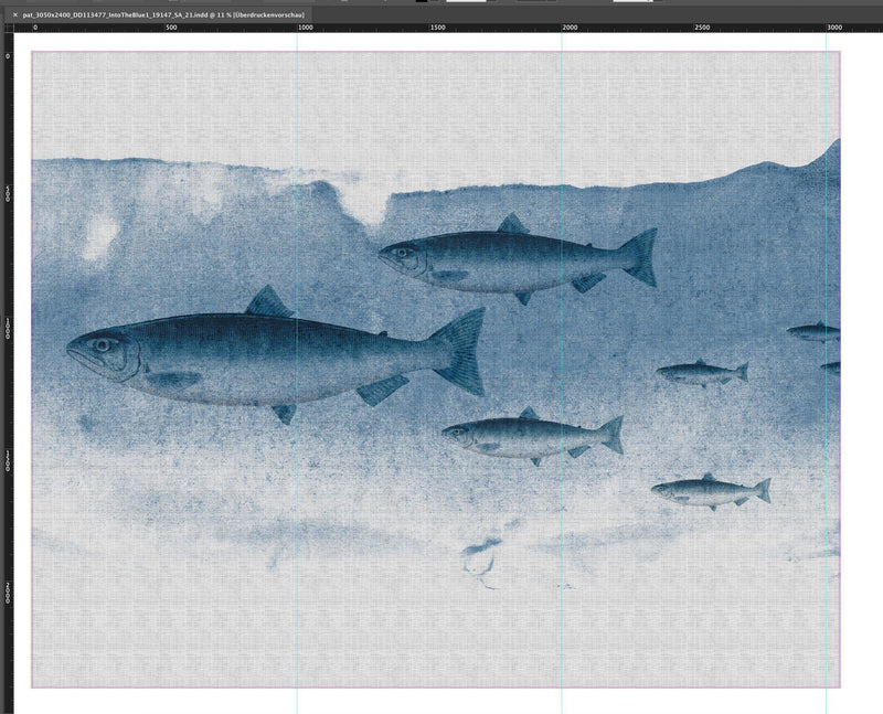 Fish Mural - Custom Size 2.4Hx3.05 wide