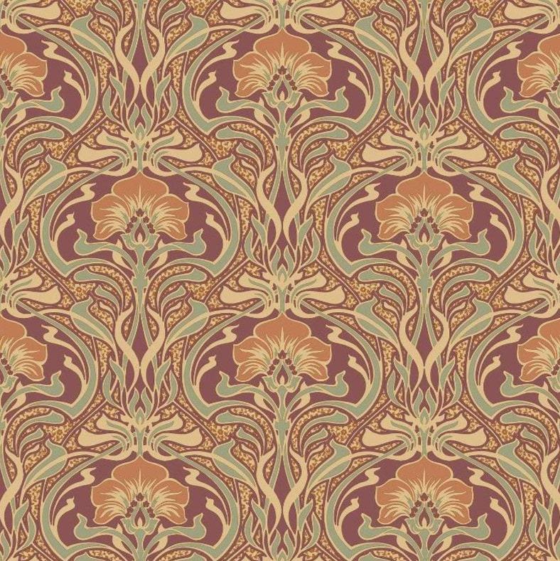 Flora Art Deco Wallpaper