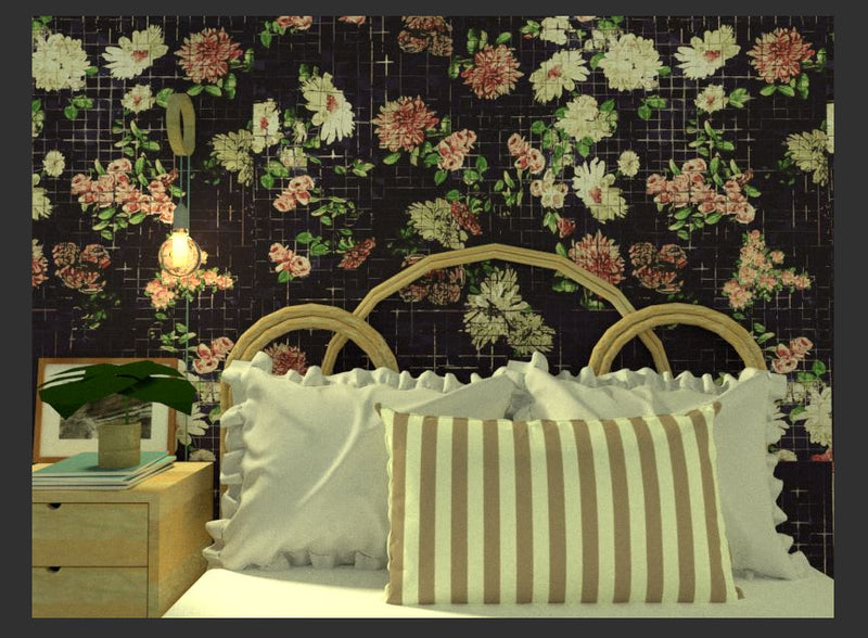 Floral Tiles Wallpaper