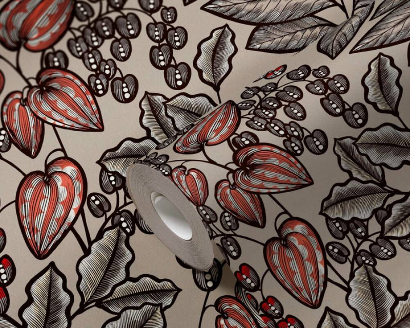 Floral Vine Wallpaper - 5 Colours NZ-Wallpaper