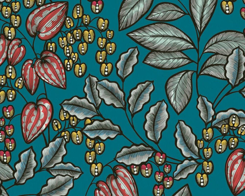 Floral Vine Wallpaper - 5 Colours NZ-Wallpaper