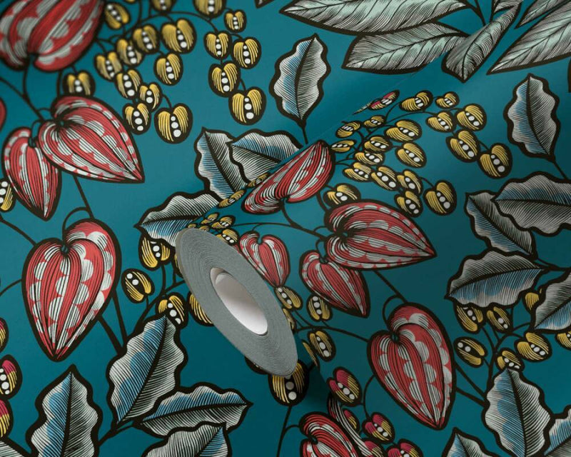 Floral Vine Wallpaper - 5 Colours NZ-Wallpaper