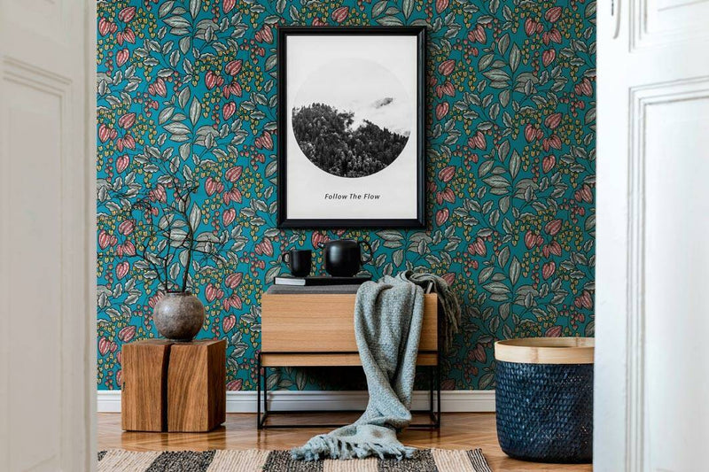 Floral Vine Wallpaper - 5 Colours NZ-Wallpaper