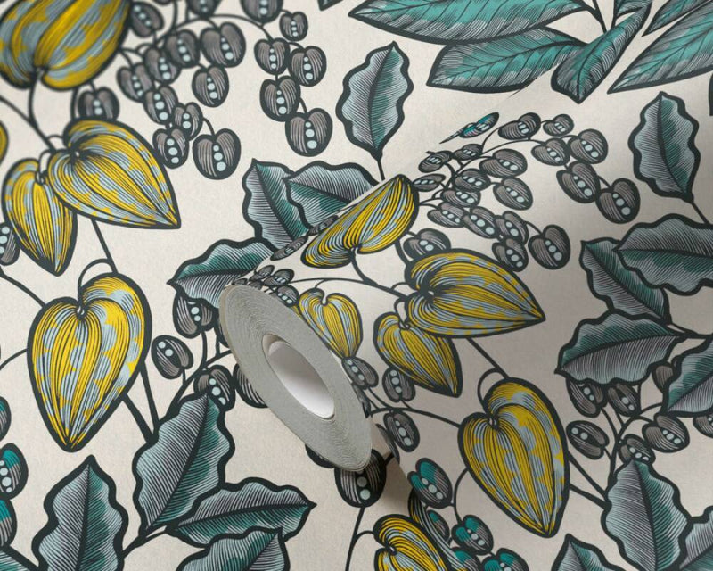 Floral Vine Wallpaper - 5 Colours NZ-Wallpaper