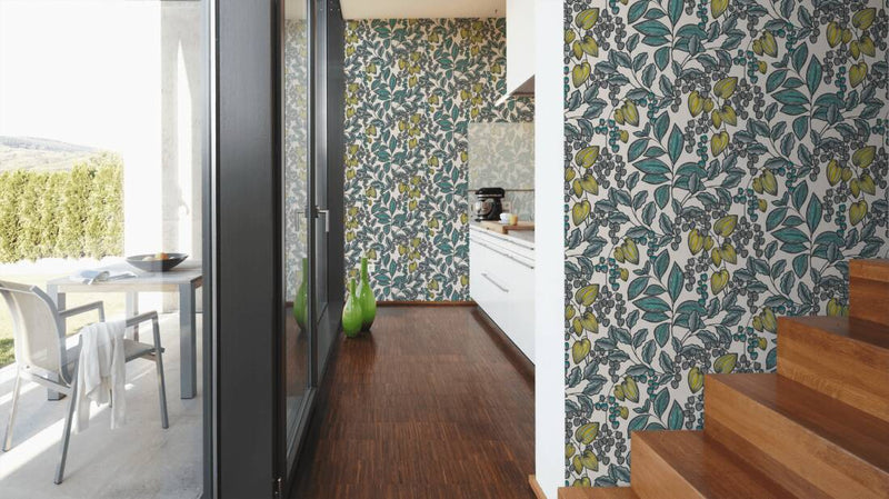 Floral Vine Wallpaper - 5 Colours NZ-Wallpaper