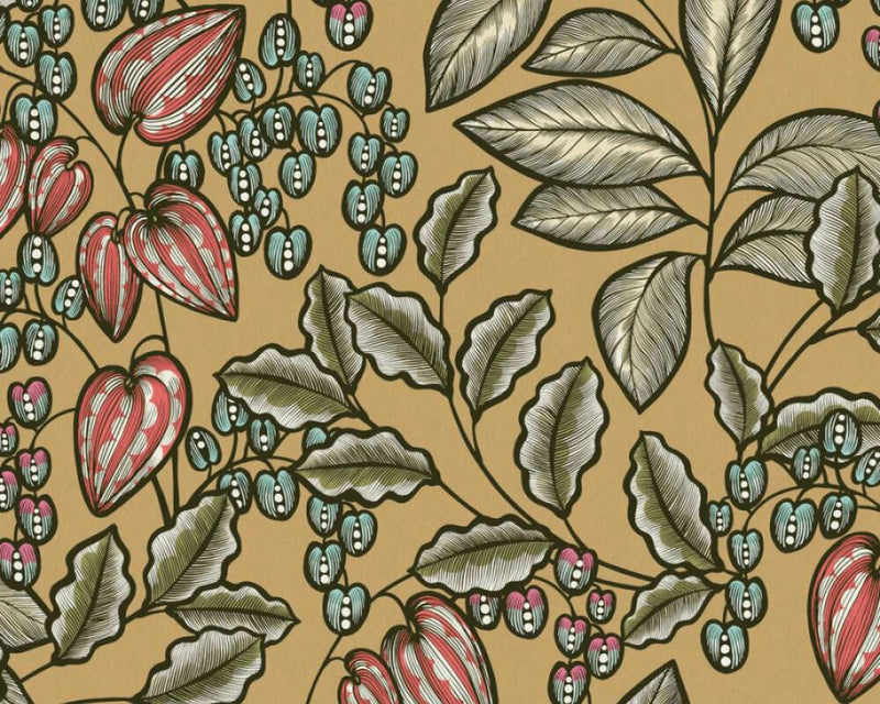 Floral Vine Wallpaper - 5 Colours NZ-Wallpaper