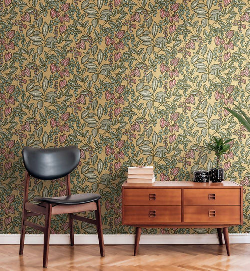 Floral Vine Wallpaper - 5 Colours NZ-Wallpaper