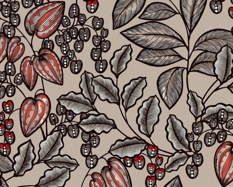 Floral Vine Wallpaper - 5 Colours NZ-Wallpaper