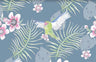 Kakariki Parrots Wallpaper - Smokey Blue
