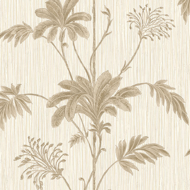 Grasscloth Leaf Wallpaper - 2 Colours