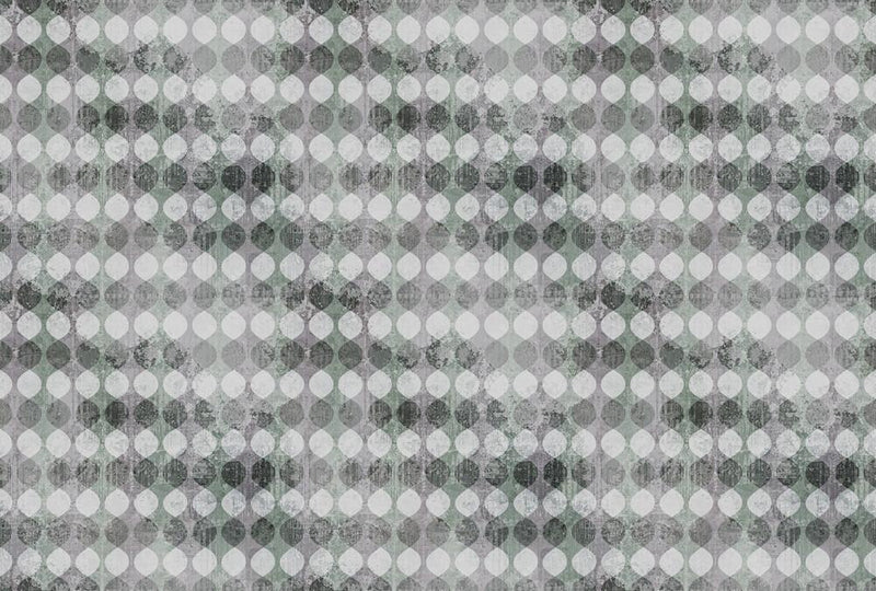 Garland Mural Wallpaper - Green/Grey