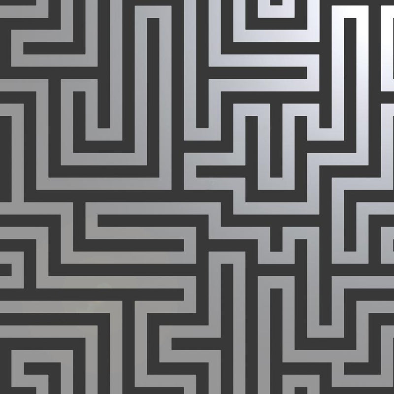 Glistening Maze Wallpaper - Black