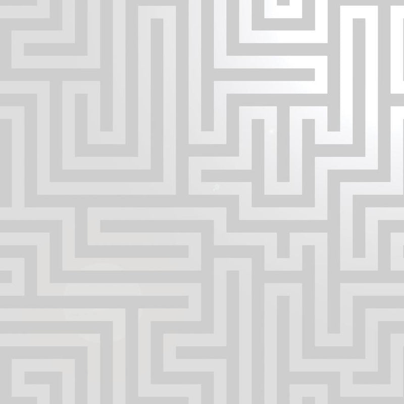 Glistening Maze Wallpaper - Grey