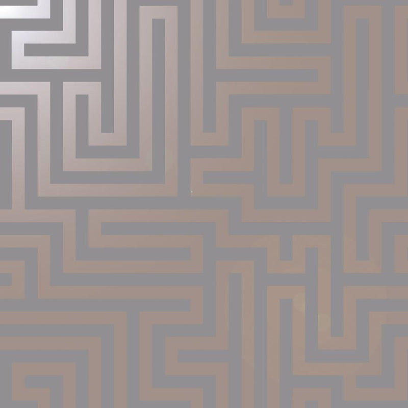 Glistening Maze Wallpaper - RoseGold