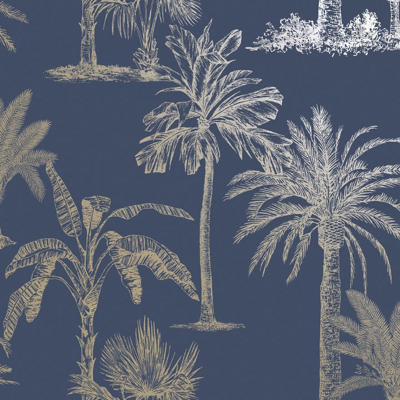 Glistening Tropical Tree Wallpaper - Metallic Highlights (Discontinuing)