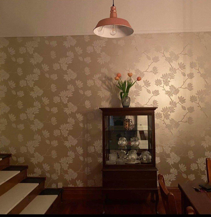 Gold Magnolia Wallpaper - Customers Photo